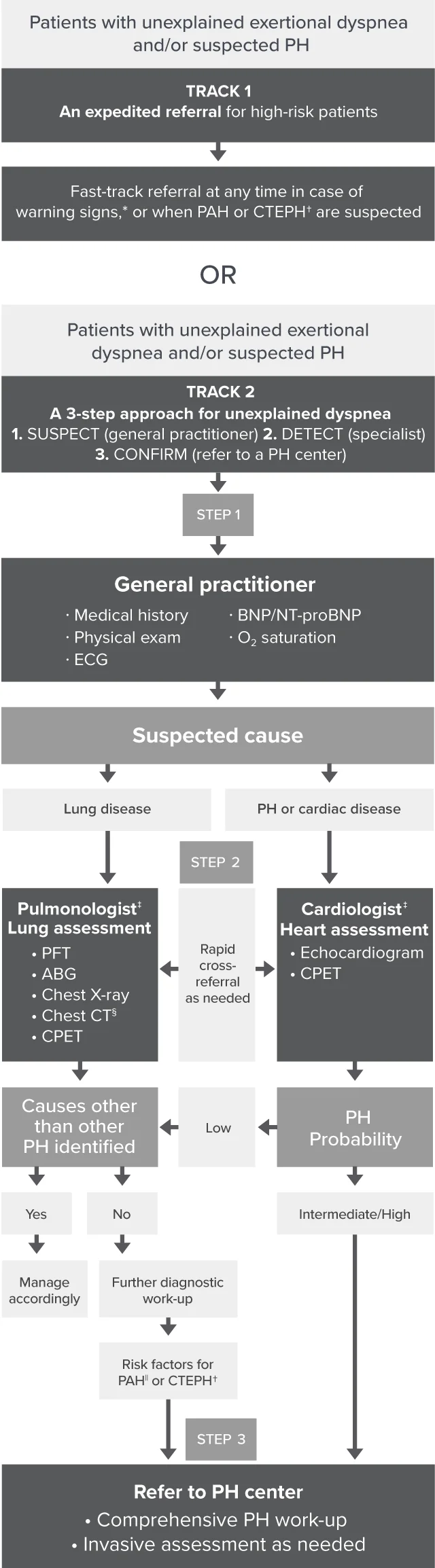 Diagnosing PAH algorithm